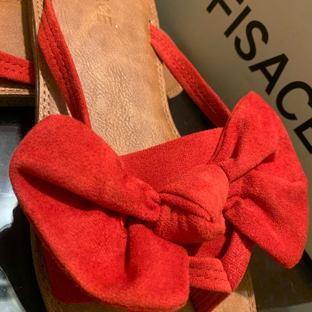 Red Bow Women Sandals